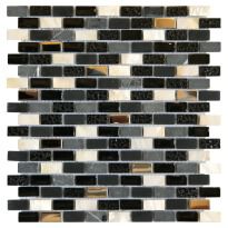 Мозаїка Mozaico de Lux T-MOS T-MOS SEASHELL BLACK білий,бежевий,сірий,чорний