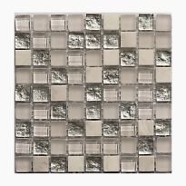 Мозаика Mozaico de Lux T-MOS T-MOS DF01+G01+ARISTON (L) серебро,светло-бежевый