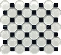 Мозаика Mozaico de Lux T-MOS T-Mos HEXAGON1 белый,черный