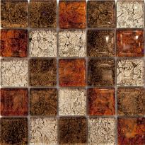 Мозаика Mozaico de Lux T-MOS T-Mos G06+G14+G09 бежевый,коричневый,серый,красный
