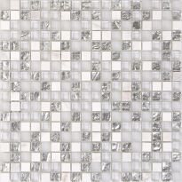 Мозаика Mozaico de Lux T-MOS T-MOS DF01+G01+ARISTON серебро,светло-бежевый