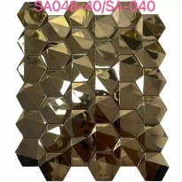 Мозаика Mozaico de Lux V-MOS V-MOS SA048-40 298х305х8 золото