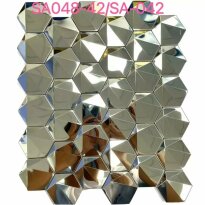 Мозаїка Mozaico de Lux V-MOS V-MOS SA048-42 298х305х8 срібло