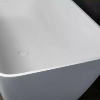 Ванна зі штучного каменю PAA Quadro VAQUA/00 QUADRO Ванна окремостояча 159см з литого (штучного) каменю, з інтегрованим сифоном, колір білий глянець білий - Фото 5