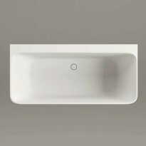 Ванна зі штучного каменю PAA Quadro VAQUAWAS/00 QUADRO WALL Ванна пристінна 160см з литого (штучного) каменю Silkstone, з інтегрованим сифоном, колір білий мат білий - Фото 5