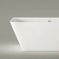Ванна зі штучного каменю PAA Quadro VAQUAWA/00 QUADRO WALL Ванна пристінна 160см з литого (штучного) каменю, з інтегрованим сифоном, білий глянець білий - Фото 4