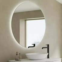 Зеркало для ванной ROYO Lua Lua 125522 Зеркало 75 с подсветкой круглое серебро - Фото 3