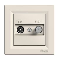 Розетка Schneider Asfora Розетка TV-SAT оконечная (1 dB), кремовый кремовый