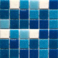 Мозаика Stella di Mare R-mos B R-MOS B1131323335 микс голубой-5 на сетке белый,голубой,синий