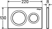 Кнопка для смыва Viega Visign 773779 Visign for Style 20 Клавиша, хром хром - Фото 3