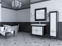Зеркало для ванной Ювента Ticino TcМ-80 80 см черный - Фото 2