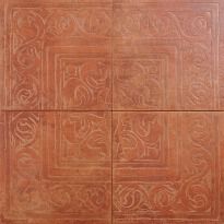 Керамограніт Zeus Ceramica Cotto Classico RAX-22 ROSONE ROSSO декор4 коричневий