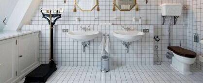 Раскладка плитки в інтер’єрі ванної кімнати: дизайнерські ідеї та схеми укладки