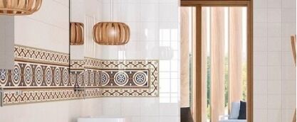 Плитка в стиле пэчворк в интерьере ванной комнаты и кухни