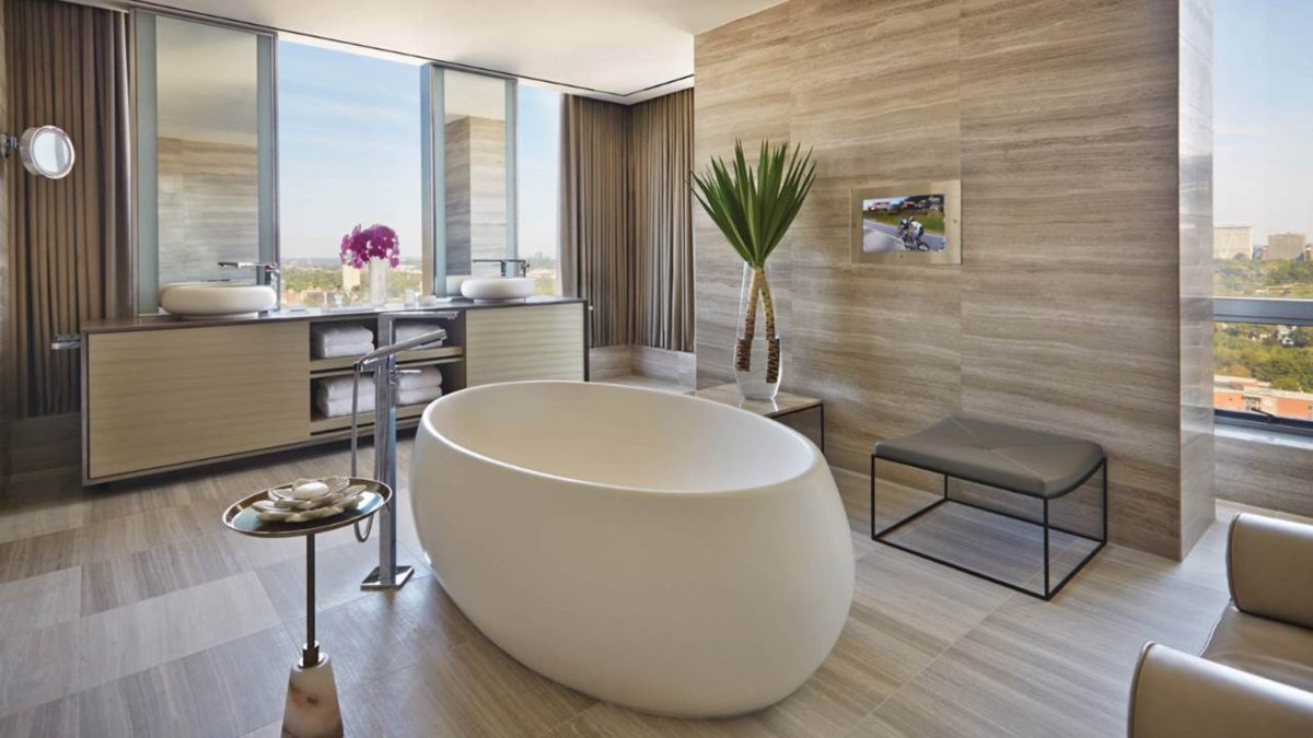 Дизайн интерьер с использованием плитки для ванной